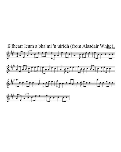 B'fhearr leum a bha mi 'n uiridh (from Alasdair White)