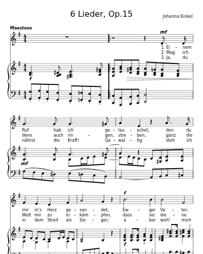 Rette Vater, Dein geliebtes Kind! (6 Lieder, Op.15)