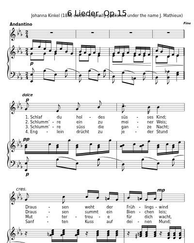 Wiegenlied (6 Lieder, Op.15) preview