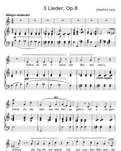 In die Ferne (3 Lieder, Op.8)