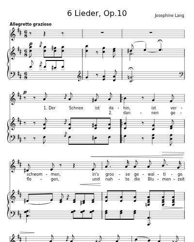 Die Schwalben (6 Lieder, Op.10)