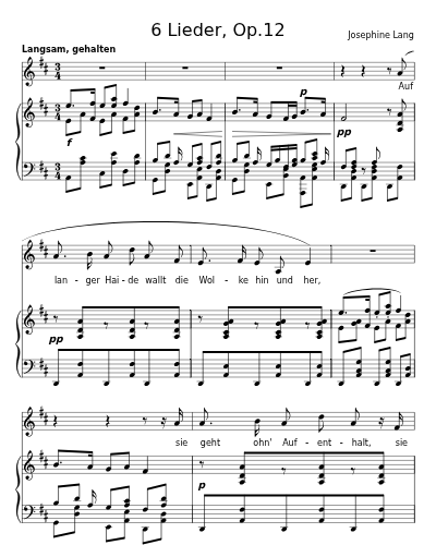 Die wandernde Wolke (6 Lieder, Op.12)