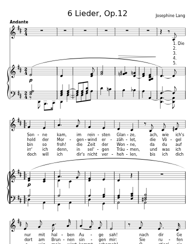 O wärst du da (6 Lieder, Op.12)