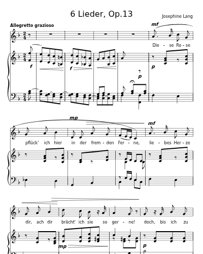 An die Entfernte (6 Lieder, Op.13)