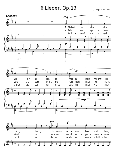 Aus der Ferne (6 Lieder, Op.13)