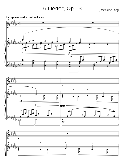 Namenlos (6 Lieder, Op.13)