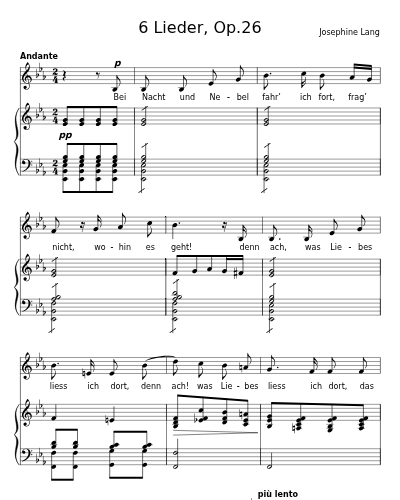 Bei Nacht und Nebel (6 Lieder, Op.26)