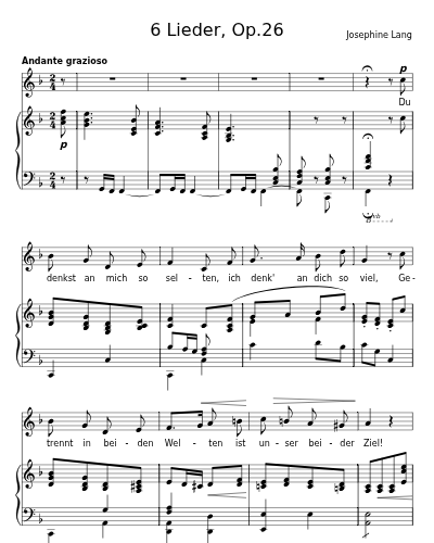 Du denkst an mich so selten (6 Lieder, Op.26)