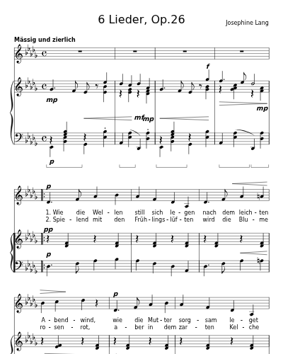 Frühes Sterben (6 Lieder, Op.26)