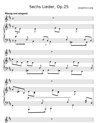 Barcarole (Sechs Lieder, Op.25)