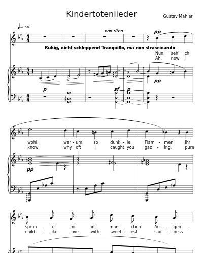 Nun seh' ich wohl, warum so dunkle Flammen (Kindertotenlieder)