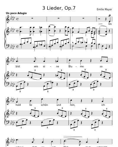 Du bist wie eine Blume (3 Lieder, Op.7)