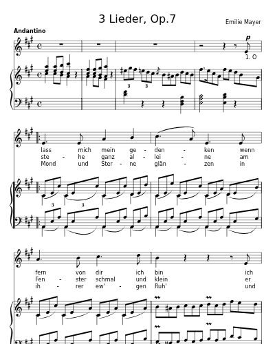 O lass mich dein gedenken (3 Lieder, Op.7)