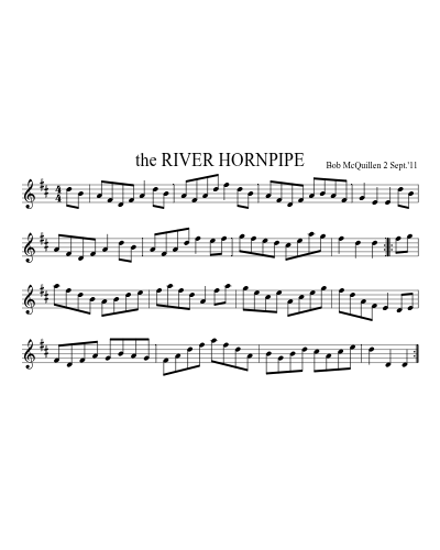 the RIVER HORNPIPE sheet music preview