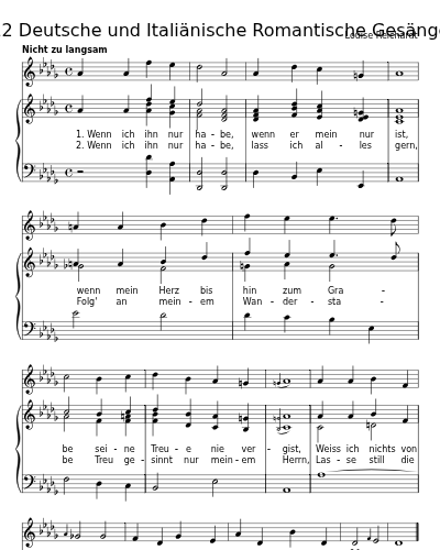 Wenn ich ihn nur habe (12 Deutsche und Italiänische Romantische Gesänge)