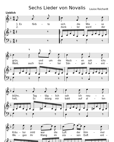 Frühlingslied (Sechs Lieder von Novalis)