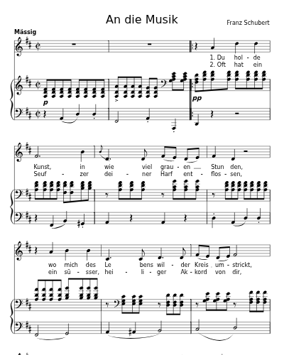 An die Musik sheet music preview