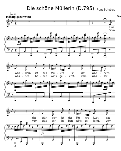 Das Wandern (Die schöne Müllerin (D.795)) preview