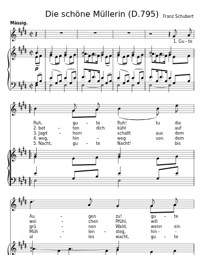 Des Baches Wiegenlied (Die schöne Müllerin (D.795)) preview