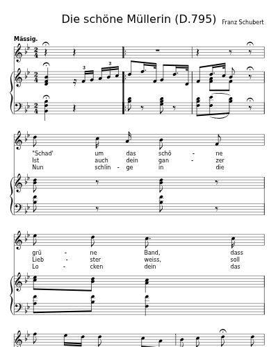 Mit dem grünen Lautenbande (Die schöne Müllerin (D.795))