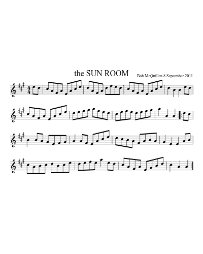 the SUN ROOM sheet music preview