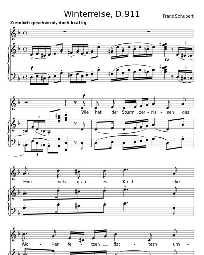 Der stürmische Morgen (Winterreise, D.911)