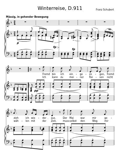 Gute Nacht (Winterreise, D.911)