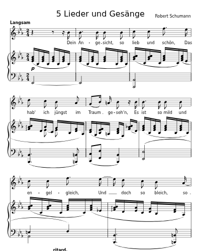 Dein Angesicht (5 Lieder und Gesänge)