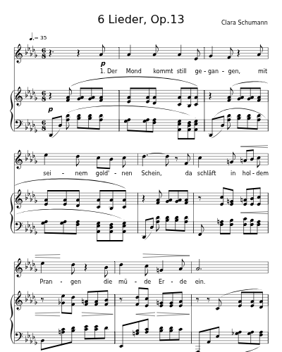 Der Mond kommt still gegangen (6 Lieder, Op.13)