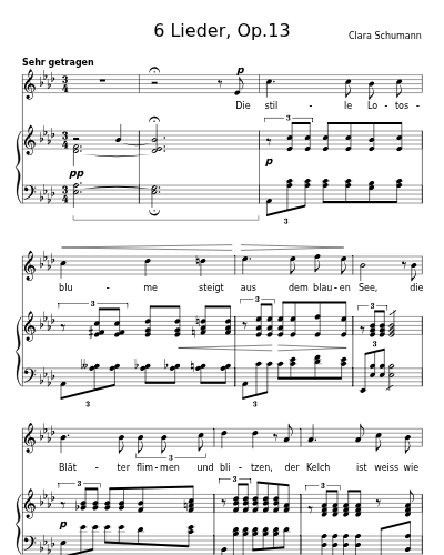 Die stille Lotosblume (6 Lieder, Op.13)