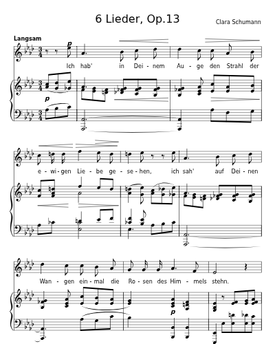 Ich hab' in Deinem Auge (6 Lieder, Op.13)