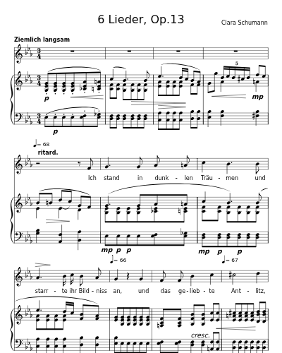 Ich stand in dunklen Träumen (6 Lieder, Op.13)