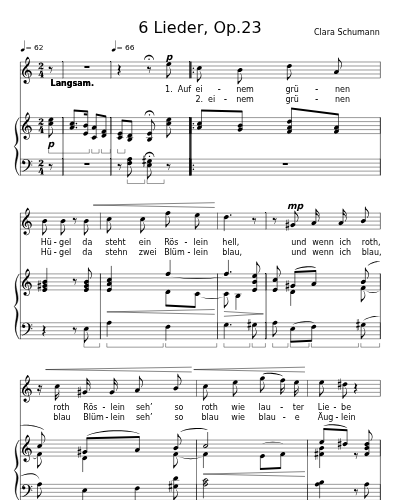 Auf einem grünen Hügel (6 Lieder, Op.23)