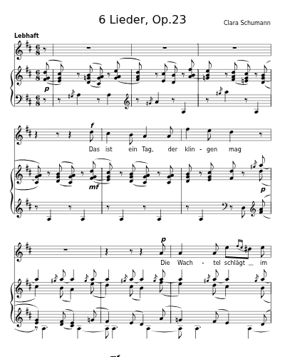 Das ist ein Tag, der klingen mag (6 Lieder, Op.23)