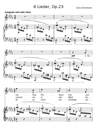 Geheimes Flüstern hier und dort (6 Lieder, Op.23)