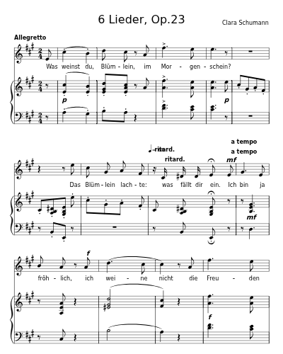 Was weinst du, Blümlein? (6 Lieder, Op.23) preview