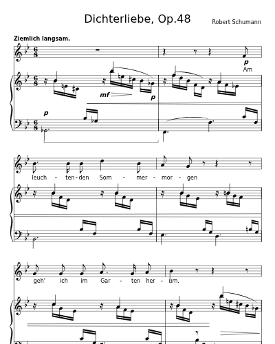 Am leuchtenden Sommermorgen (Dichterliebe, Op.48)