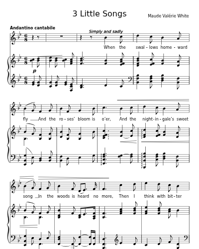 When the Swallows Homeward Fly (3 Little Songs)