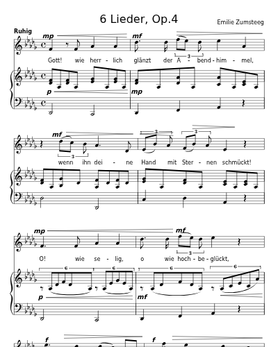 Der Sternenhimmel (6 Lieder, Op.4) preview