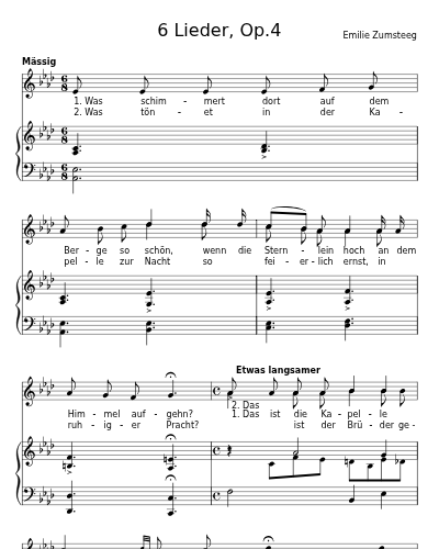 Die Kapelle (6 Lieder, Op.4)