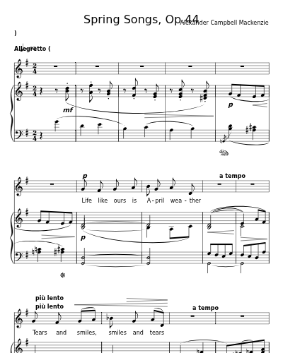 April Weather (Spring Songs, Op.44)
