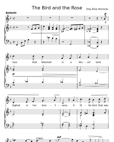The Bird and the Rose sheet music preview