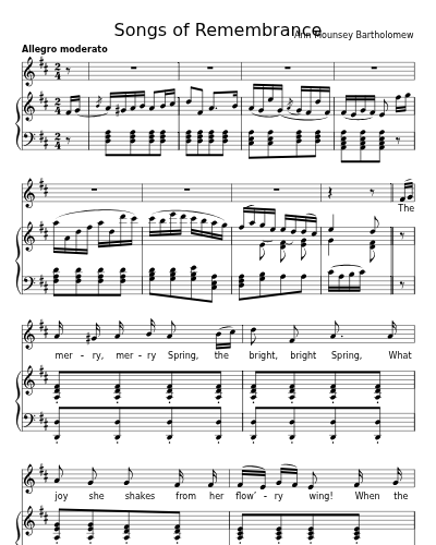 O the merry, merry Spring! (Songs of Remembrance) preview