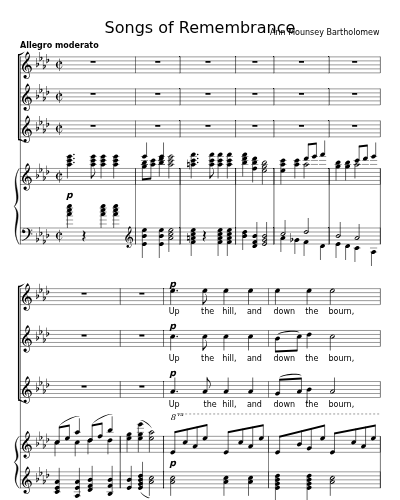 Song of the Summer Winds  (arranged for three voices) (Songs of Remembrance) preview