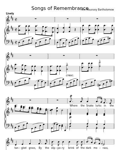 The Will o’ the Wisp (Songs of Remembrance) sheet music preview
