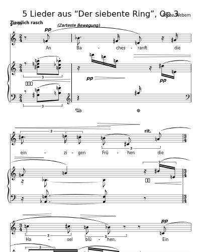 An Bachesranft (5 Lieder aus “Der siebente Ring”, Op.3)