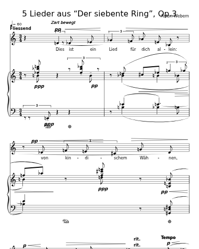 Dies ist ein Lied für dich allein (5 Lieder aus “Der siebente Ring”, Op.3) preview