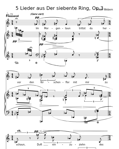 Im Morgentaun (5 Lieder aus Der siebente Ring, Op.3) preview