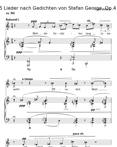 Eingang (5 Lieder  nach Gedichten von Stefan George, Op.4) preview