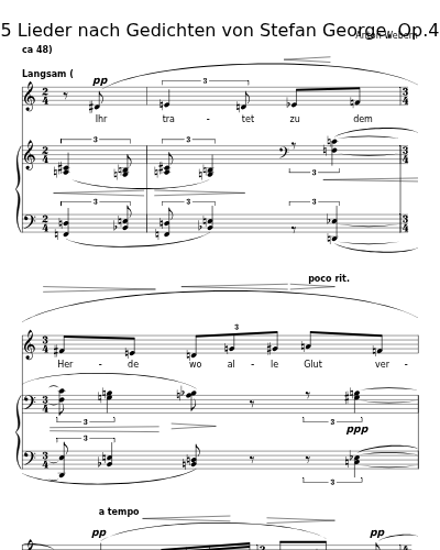 Ihr tratet zu dem Herde (5 Lieder nach Gedichten von Stefan George, Op.4)